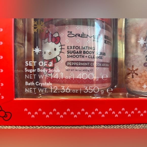 The Crème Shop X Hello Kitty Winter Glow Spa Set Peppermint Cocoa Aroma Limited - Picture 2 of 3